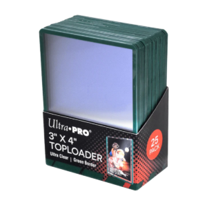 Ultra Pro - Regular Toploader Green Border 25x
