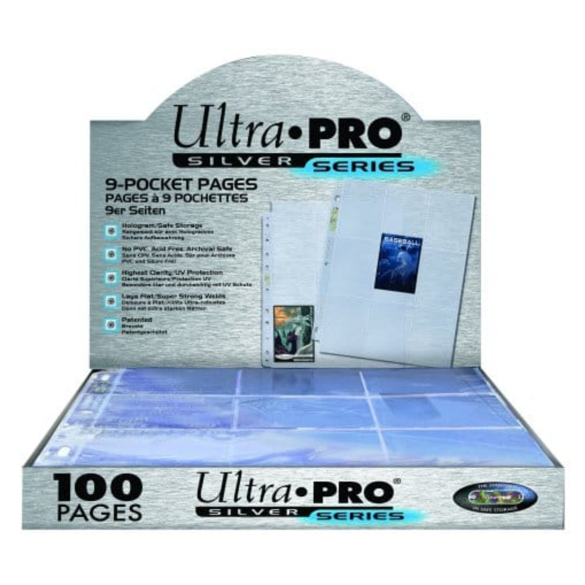 Ultra Pro 9 Pocket Pages Silver Series