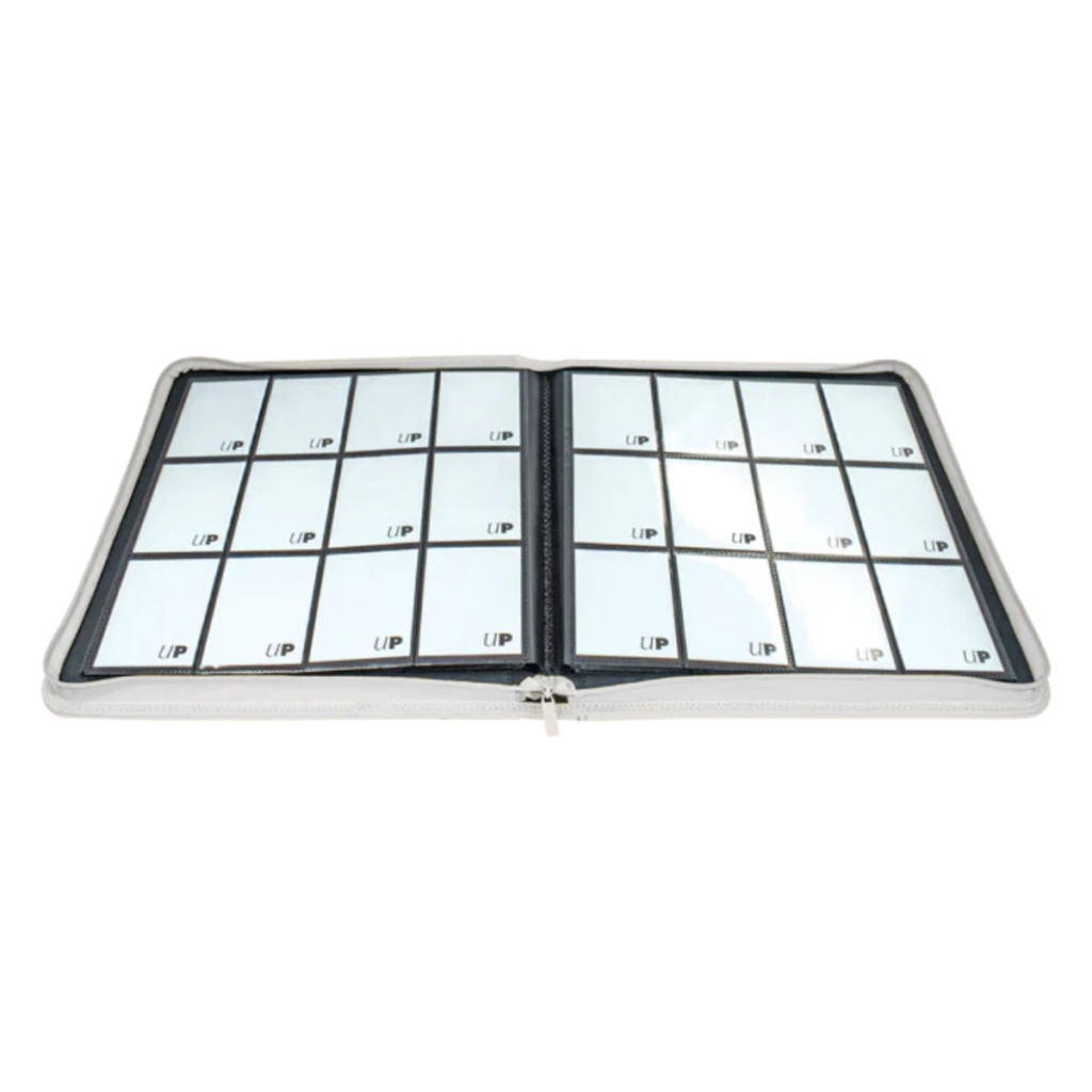 Ultra Pro – Vivid 12-Pocket Zippered Pro Binder White