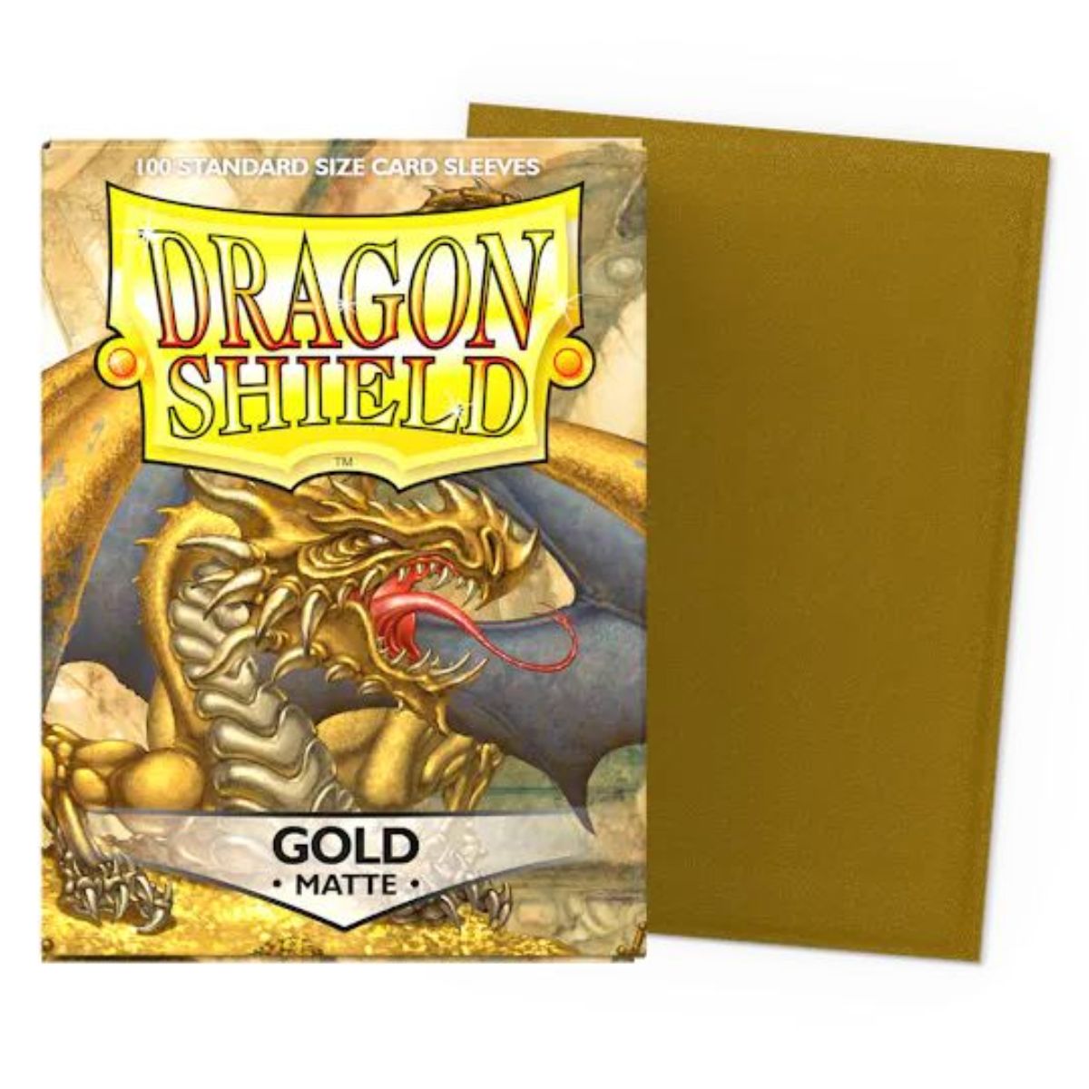 dragon shield gold matte sleeves