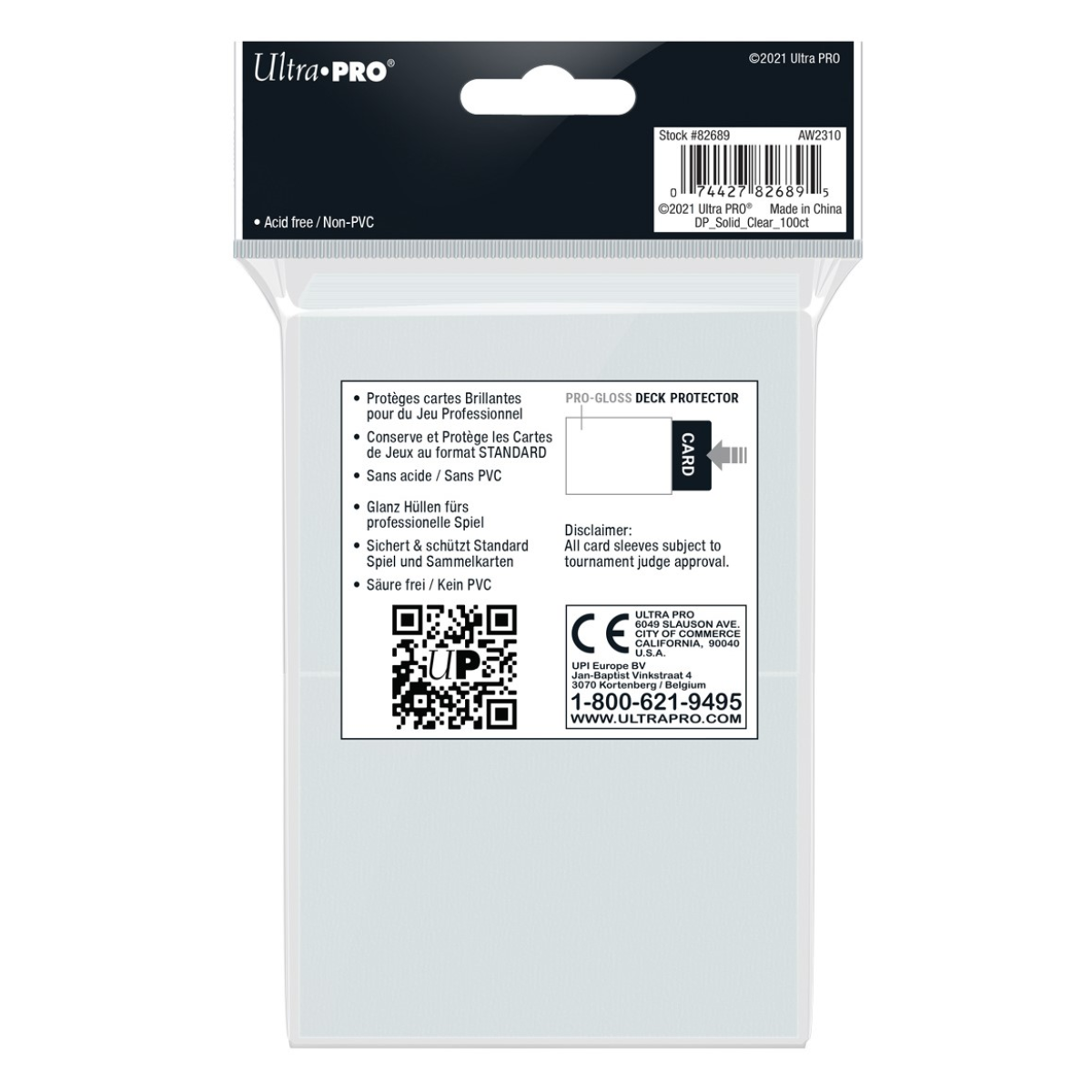 Ultra PRO - Sleeves Clear Solid 100x - Afbeelding 2