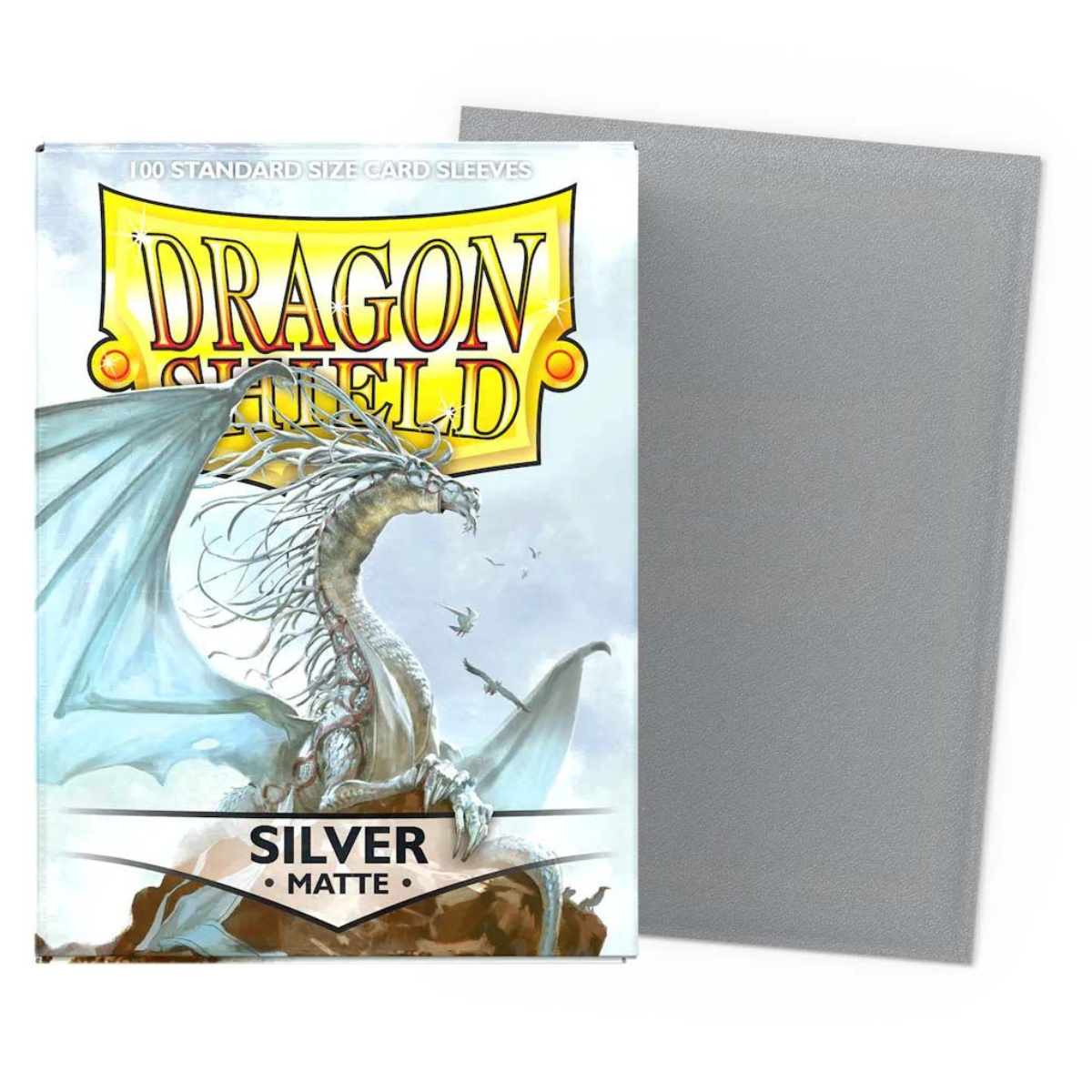 Dragon Shield Matte Silver sleeves
