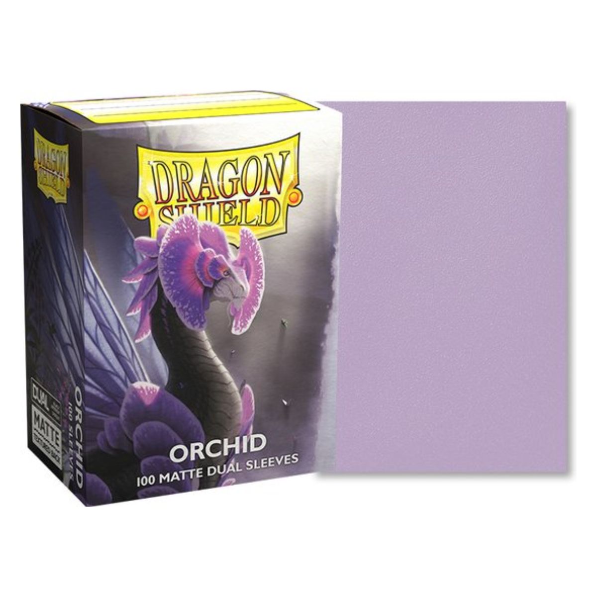 dragon shield orchid dual sleeves 100x