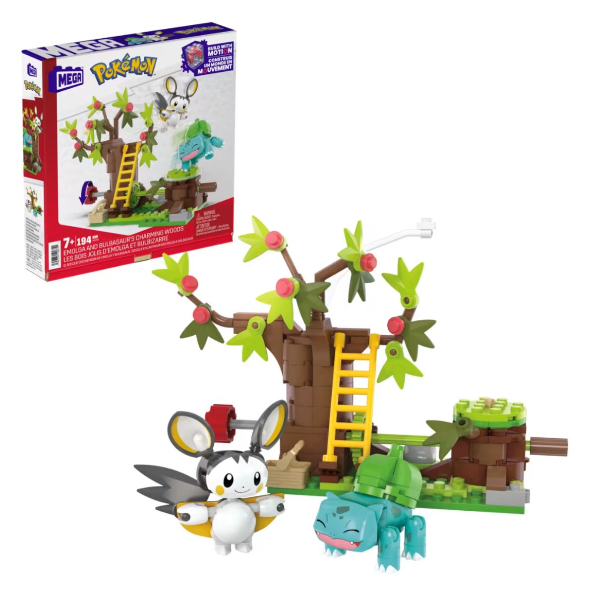 MEGA - Pokémon Emolga & Bulbasaur Charming Woods