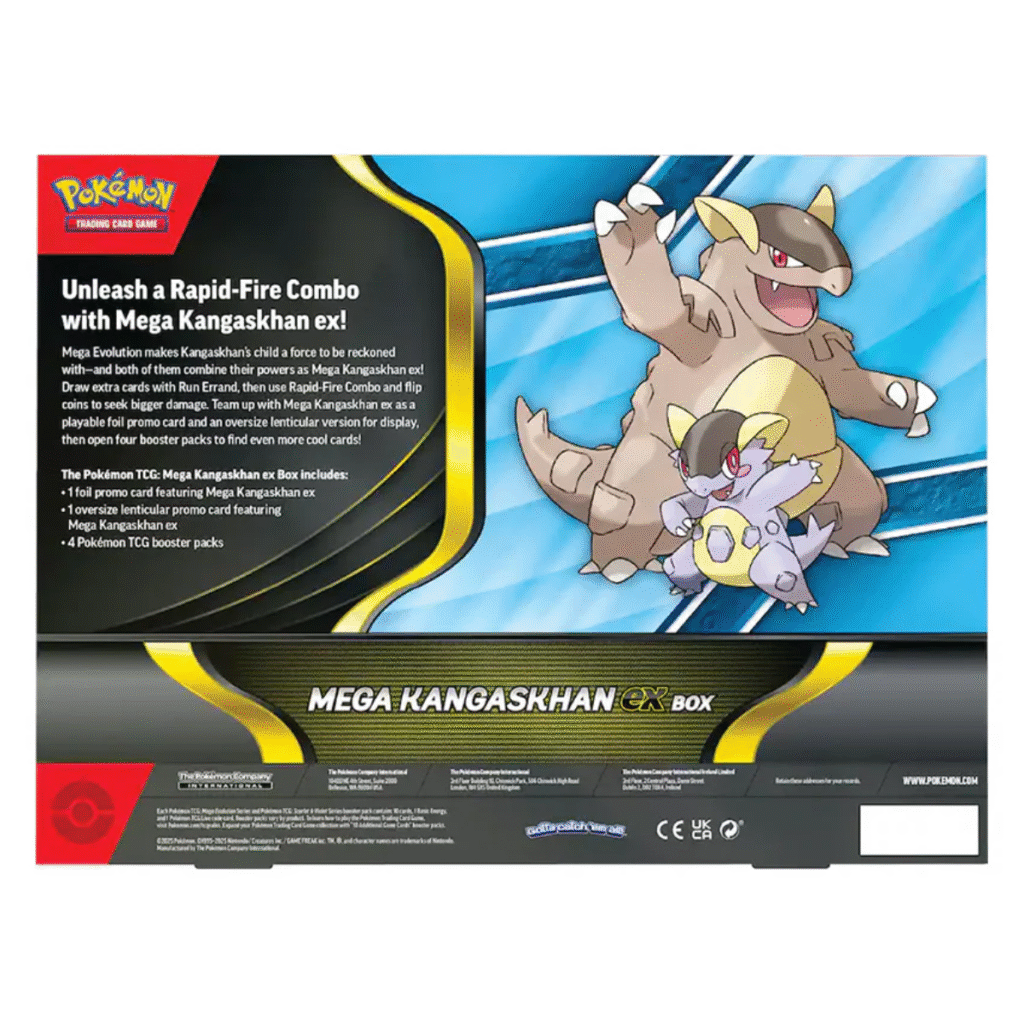 Dracoon Pokémon - Mega Kangaskhan EX Box achterzijde