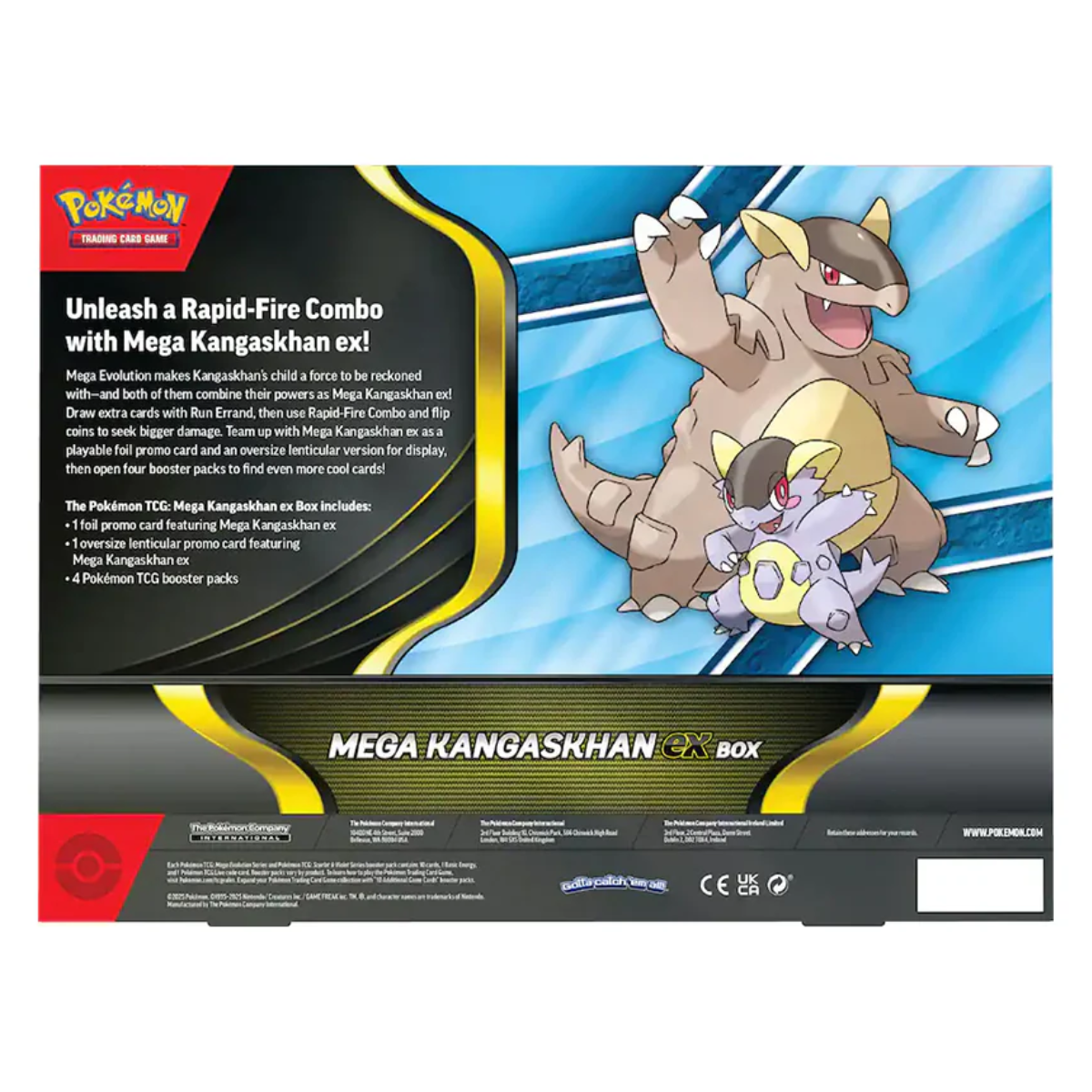 Dracoon Pokémon - Mega Kangaskhan EX Box achterzijde