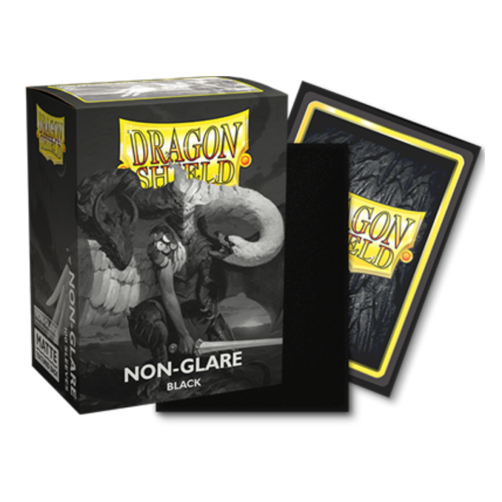 Dragon Shield - Non-Glare Sleeves Matte Black 100x