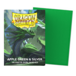 Dragon Shield - Matte Dual Sleeves Apple Green And Silver 100x