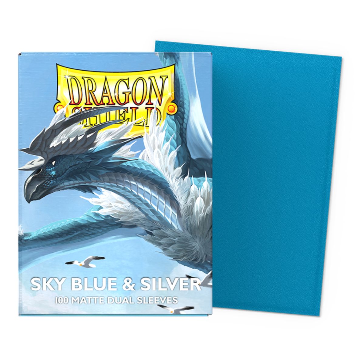Dragon Shield – Matte Dual Sleeves Sky Blue And Silver 100x