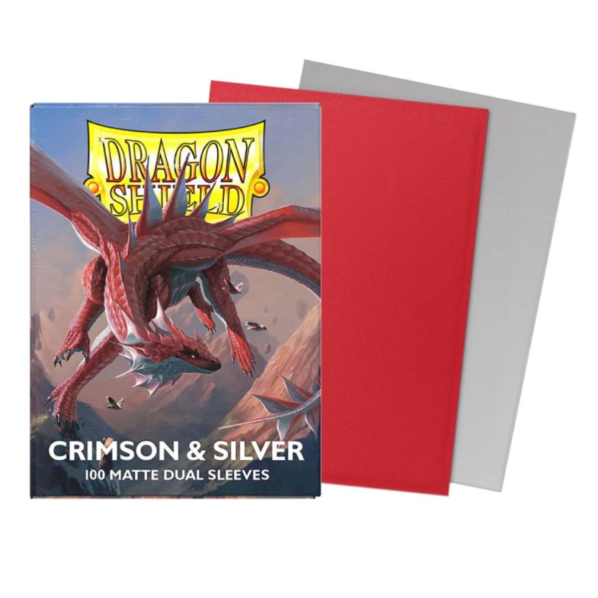 Dragon Shield Matte Dual Sleeves Crimson Silver