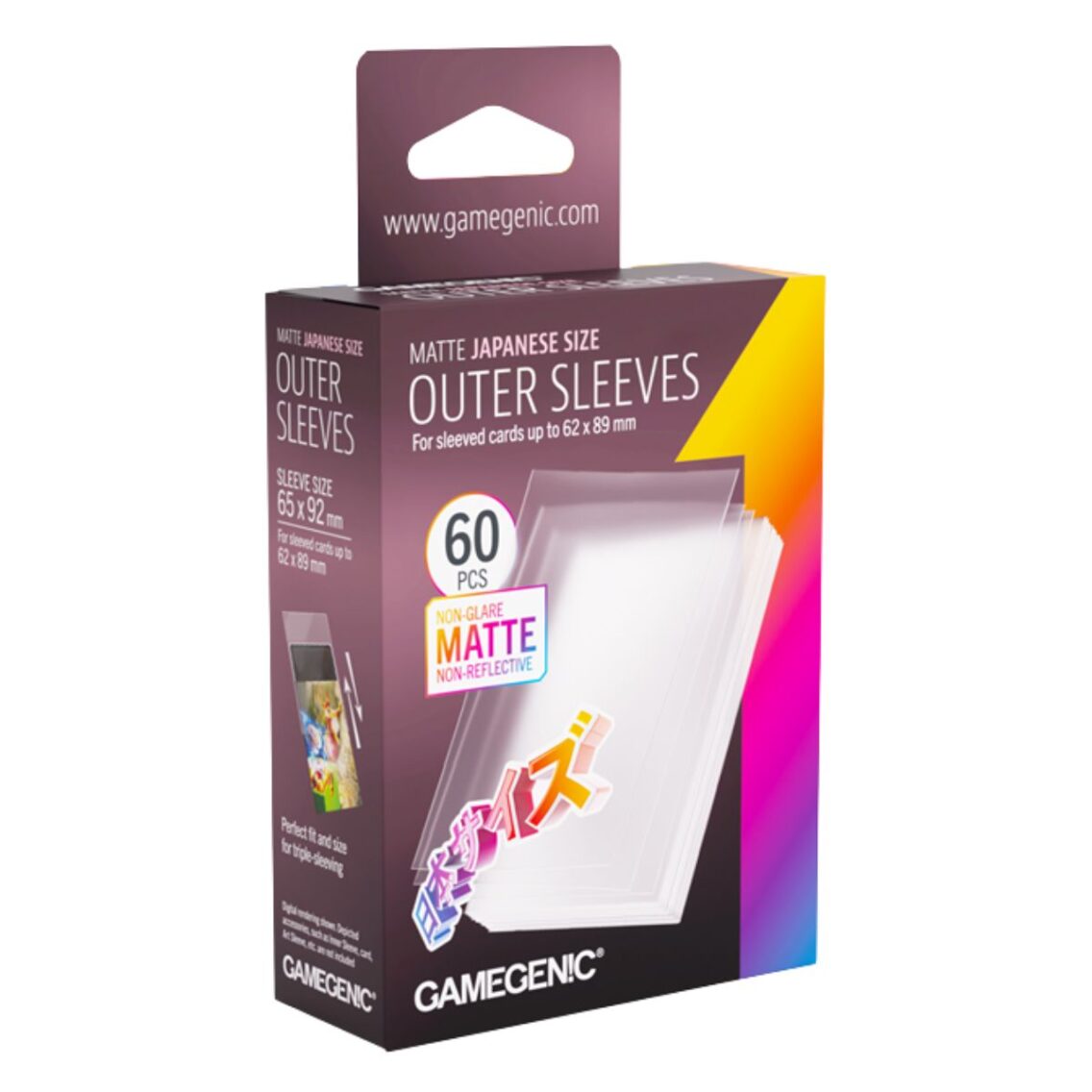 Gamegenic Outer Sleeves Matte Japanese Size 60x