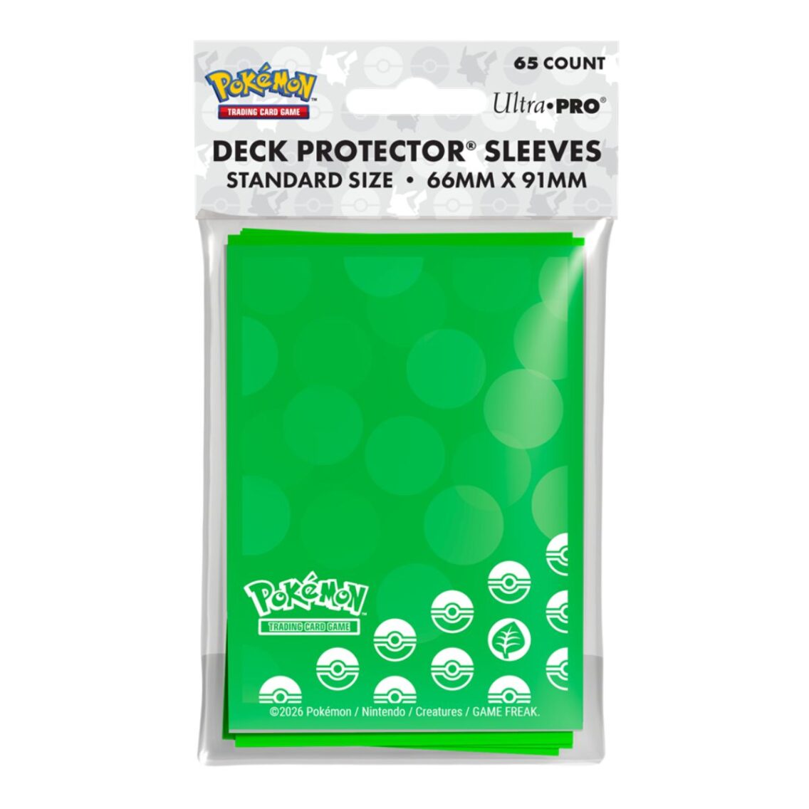 Pokémon Energy Grass Sleeves 65x