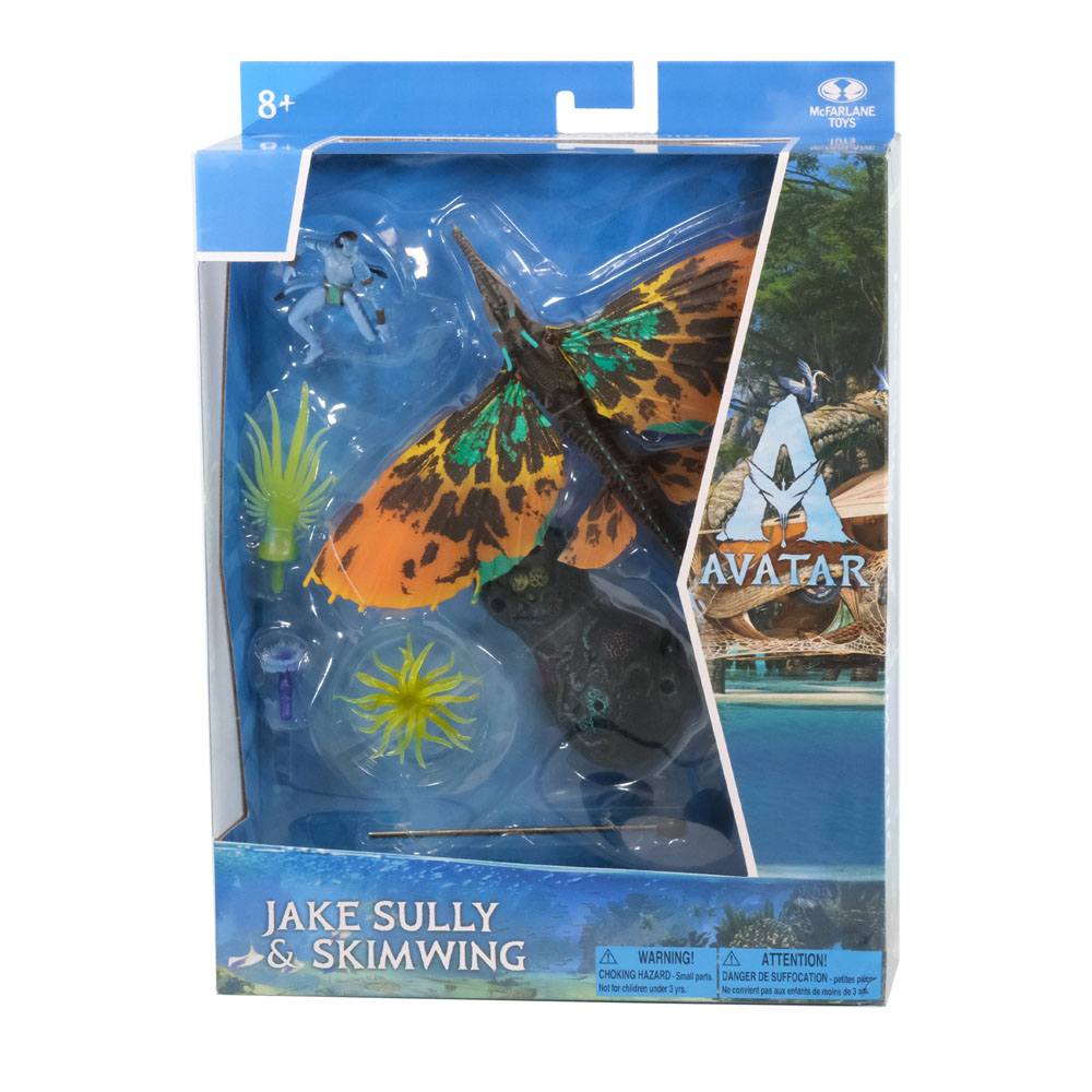 Avatar - The Way of Water Deluxe Large Action Figures Jake Sully & Skimwing