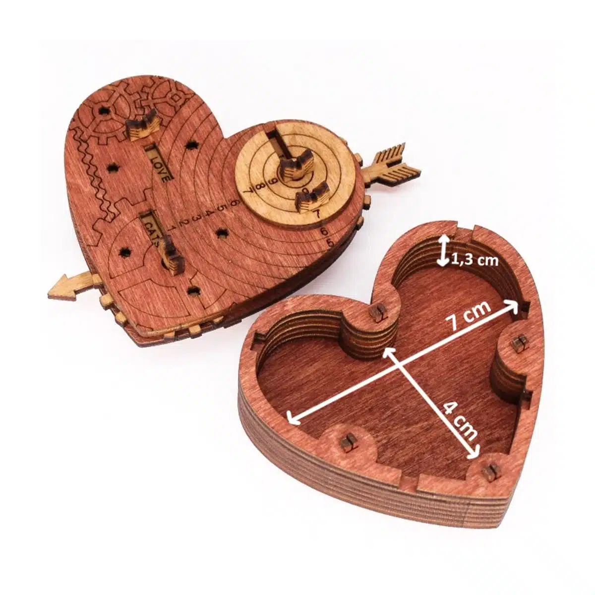 Cluebox - Gift Puzzel Box Tin Woodmans Heart - Afbeelding 2