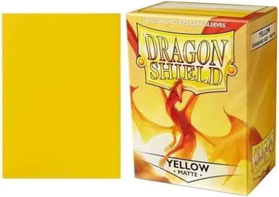 Dragon Shield - Standard Size Card Sleeves Yellow Matte 100x - Afbeelding 4