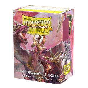 Dragon Shield – Matte Dual Sleeves Pomegranate And Gold 100x