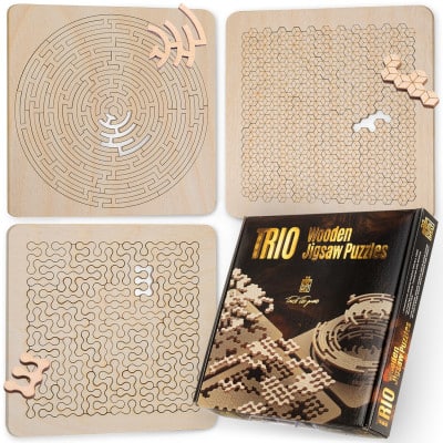 Escapewelt -Trio Wooden Jigsaw Puzzles