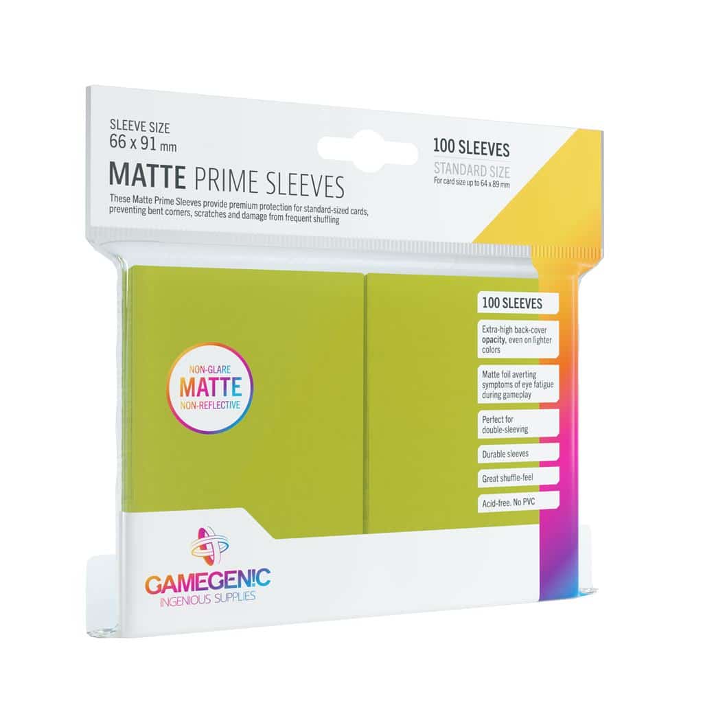 Gamegenic - Prime Sleeves Matte Lime 100x