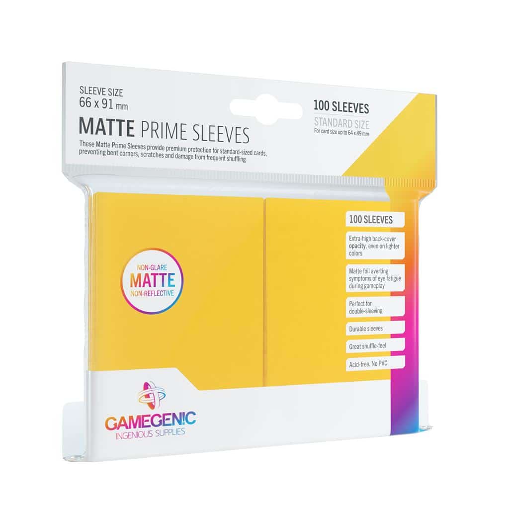 Gamegenic - Prime Sleeves Matte Yellow 100x
