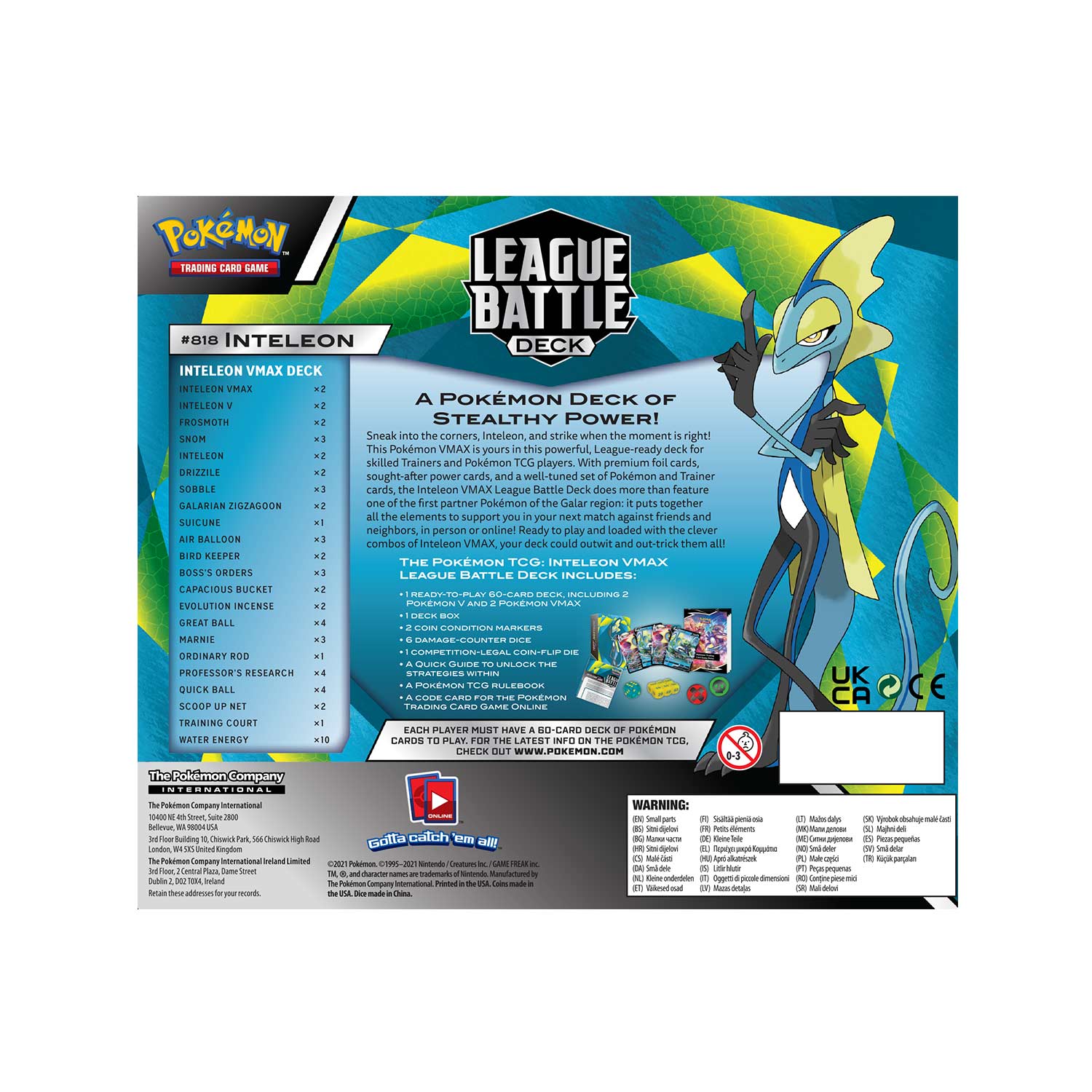 Pokémon - Inteleon Vmax League Battle Deck - Afbeelding 3
