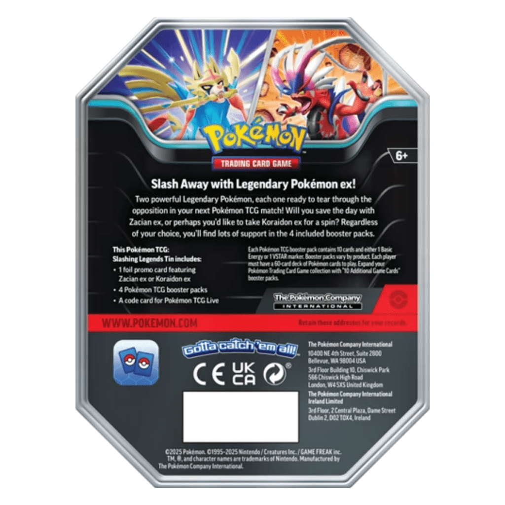 Pokémon - Slashing Legend EX Tin Zacian