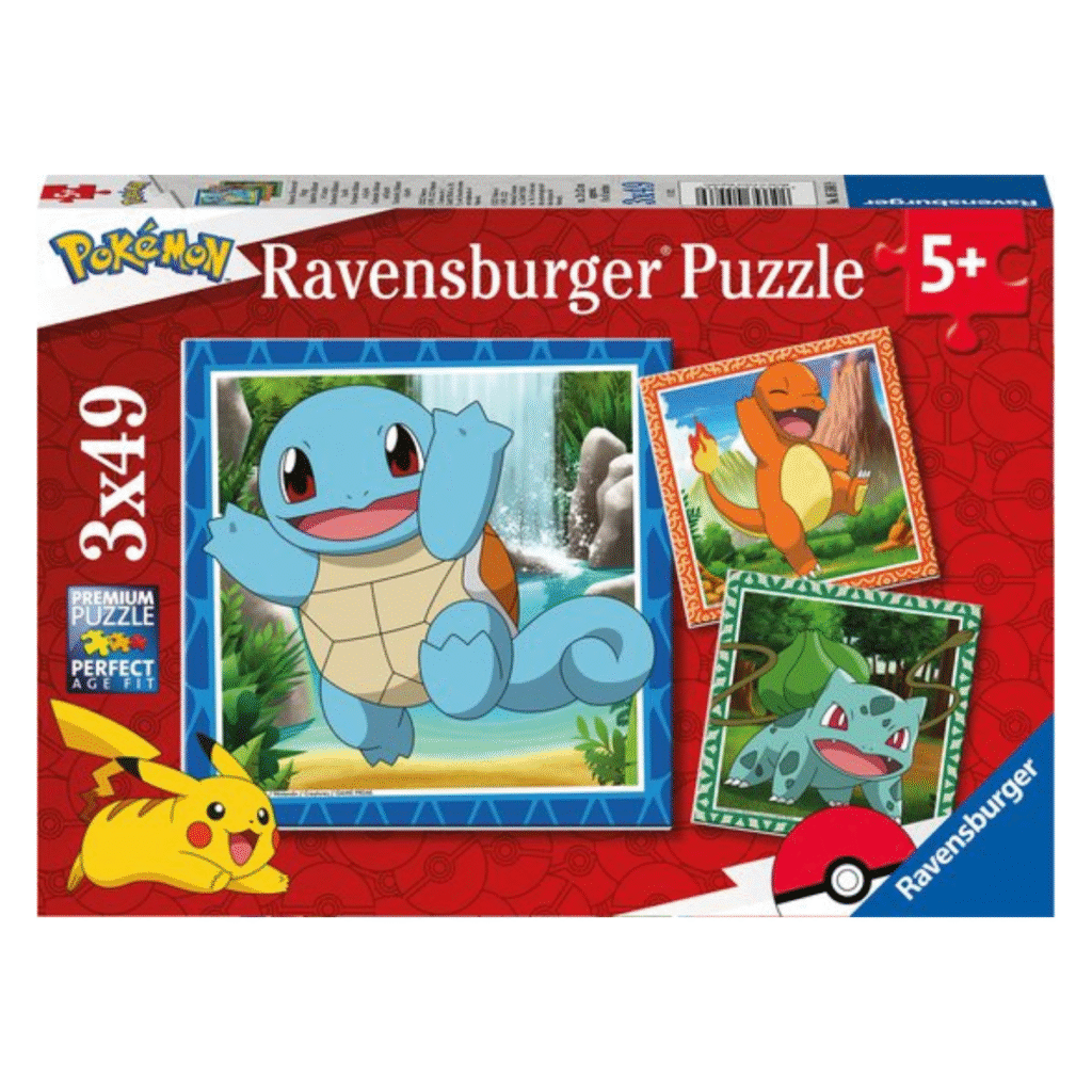 Ravensburger - Pokémon Puzzle Charmander Bulbasaur en Squirtle