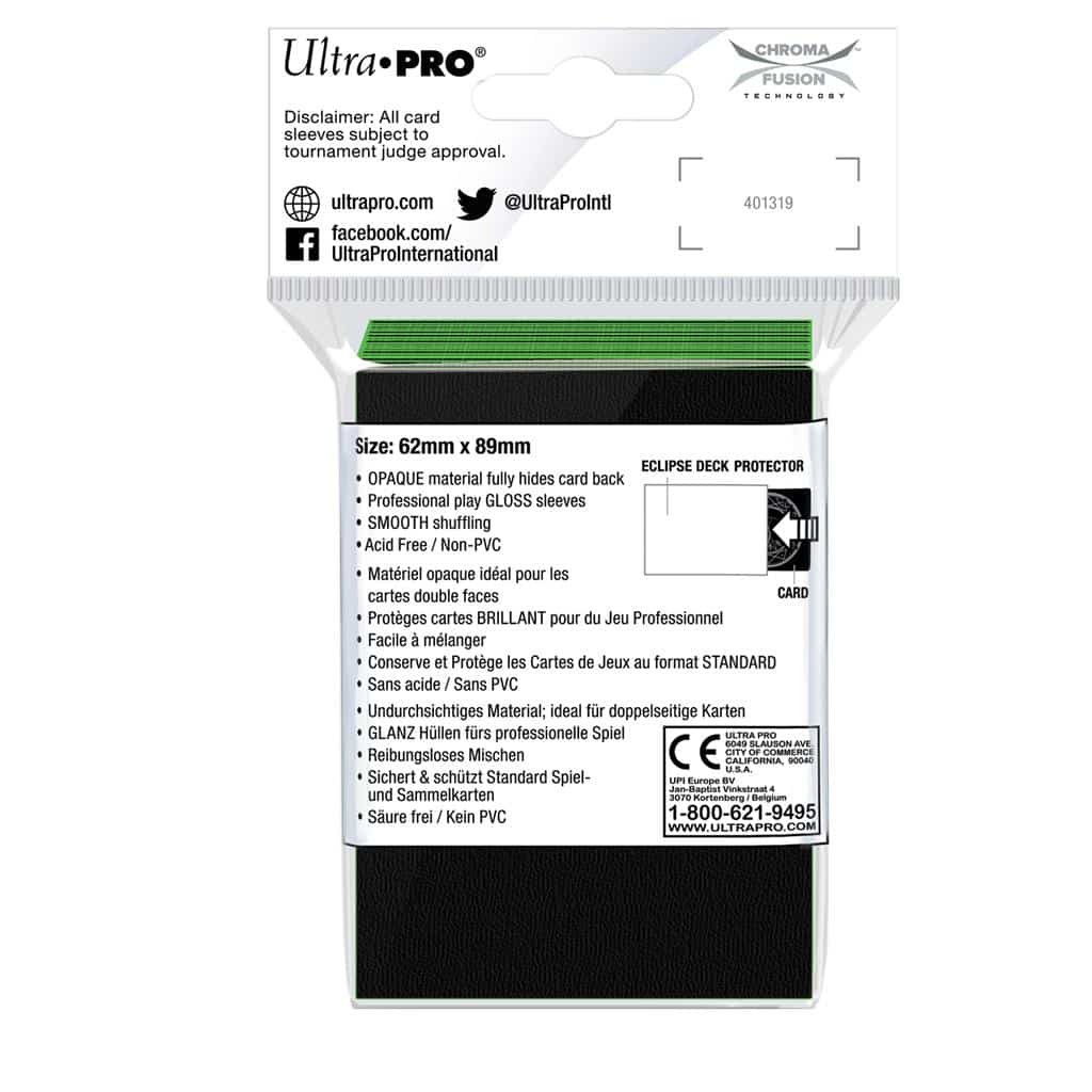 Ultra PRO - Eclipse Sleeves Gloss Lime Green Small - Afbeelding 2
