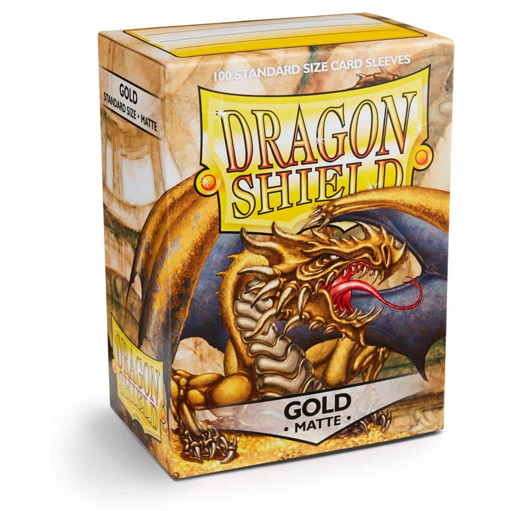 Dragon Shield - Standard Size Card Sleeves Gold Matte
