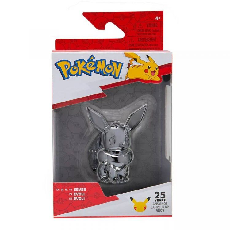 Celebrations 3 inch Silver Eevee 25th Anniversary